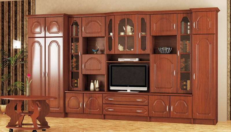 

Стінка ТВ Мебель-Сервіс Франек 370*210*51 кедр\вільха лак