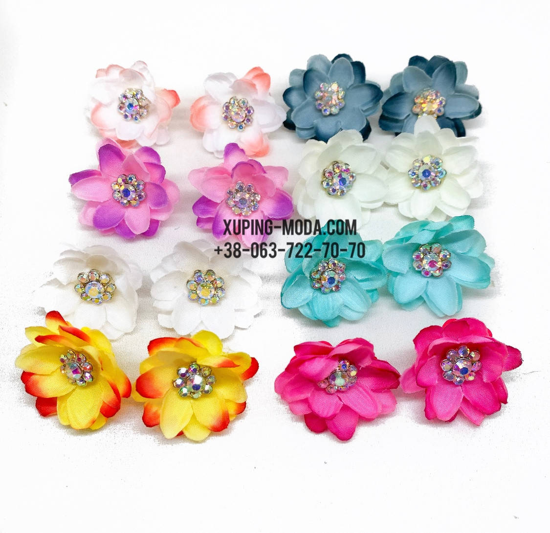 

Серьги цветочки оптом. 12 шт