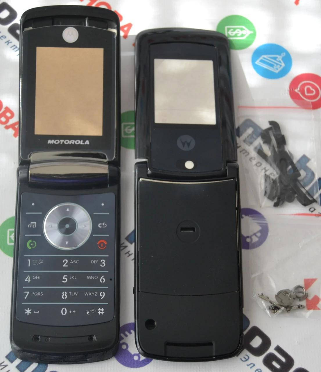 

Корпус полный Motorola V3 Black, с русской клавиатурой, Черный
