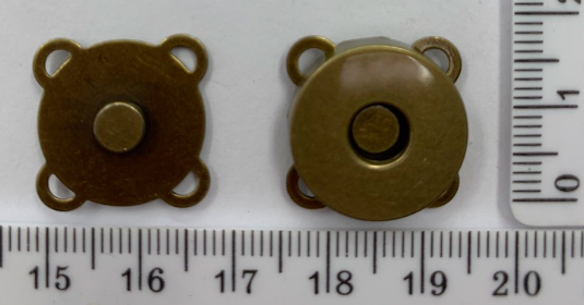 

Кнопка магнит пришивн ф=18мм оксид уп=100шт