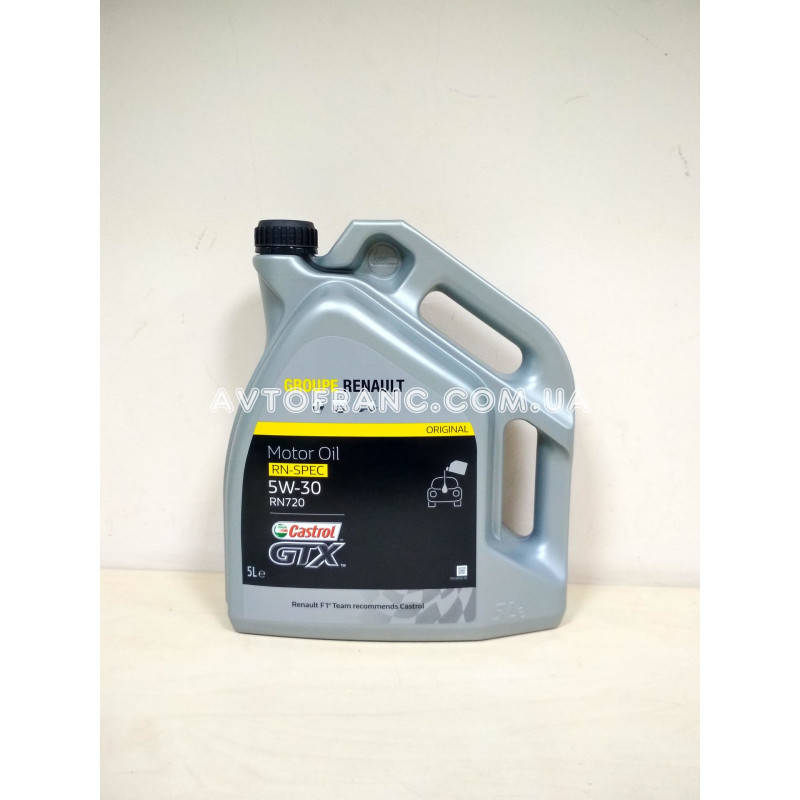 

Масло Renault Groupe Castrol GTX RN 5W-30 RN 720 5L Оригинал 7711943687