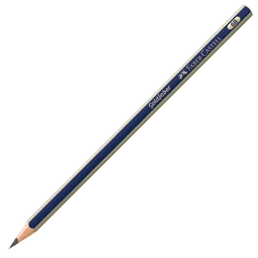 

Карандаш чернографитный Goldfaber 6B сине-золотой Faber-Castell, Синий