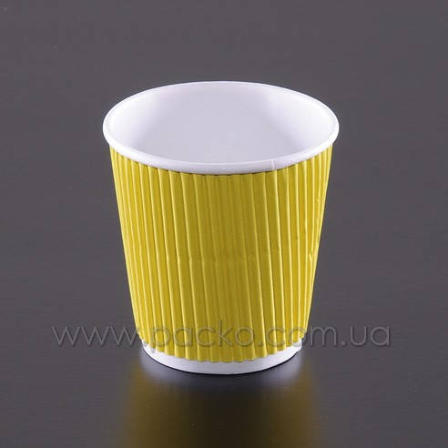 

Стаканы гофрированые 110мл 25шт жовті (ripple) D59