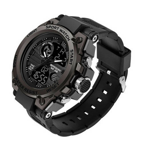 

Часы с подсветкой водонепроницаемые мужские Sanda 739 All Black