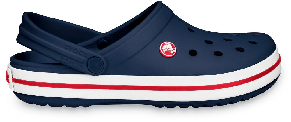 

Мужские Сабо Крокс Crocs Croсband Темно-синего с белой полой цвета 45