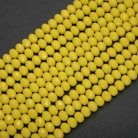 

Хрустальные бусины(стекло). Размер - 6 мм. В упаковке 95-105 шт. Цвет - желтый матовый