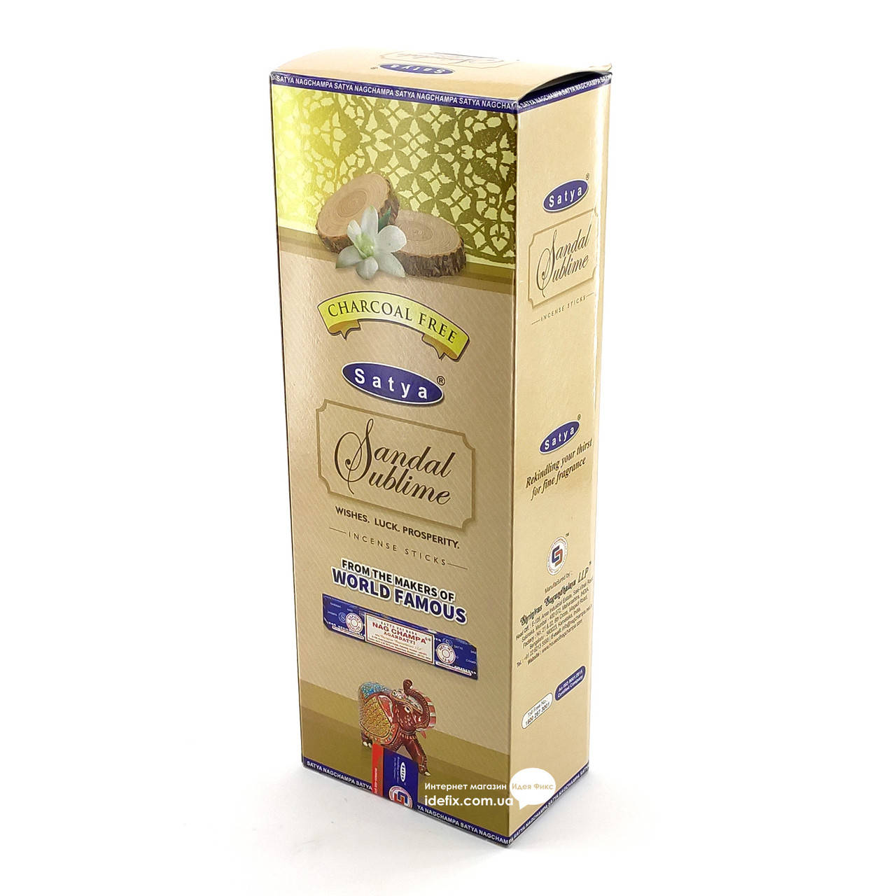 

Благовоние Sandal Sublime Satya 120шт/уп. Аромапалочки Очищенный Сандал (34248B)