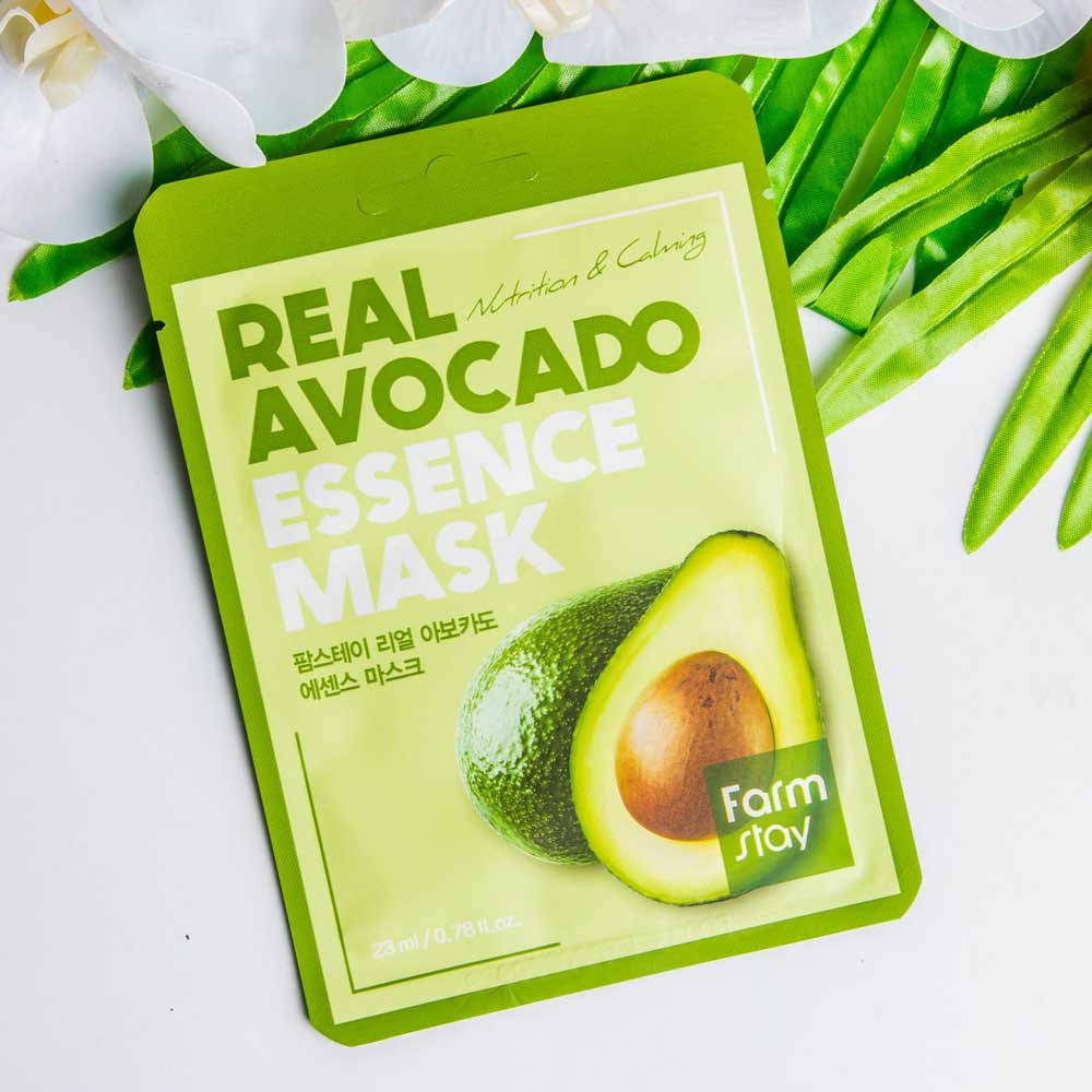 

Тканевая маска для лица с экстрактом авокадо FarmStay Real Avocado Essence Mask, 23 мл