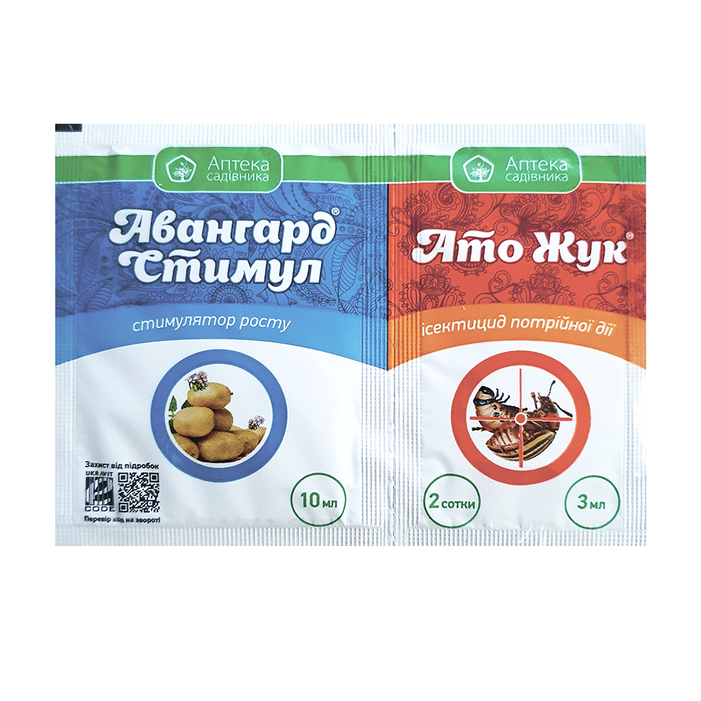 

Инсектицид АТО Жук 3мл+Авангард Стимул 10 мл УКРАВИТ (1061)