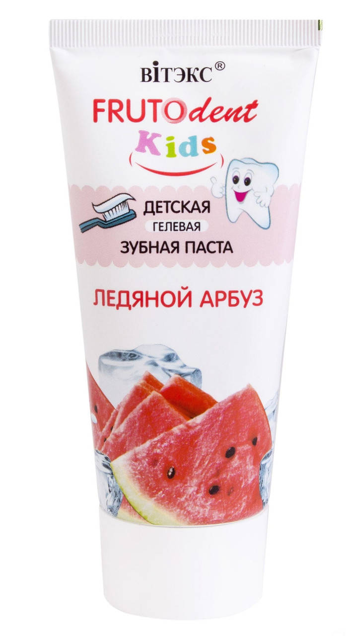 

Детская гелевая зубная паста без фтора Витекс Frutodent Kids Ледяной Арбуз 65 мл