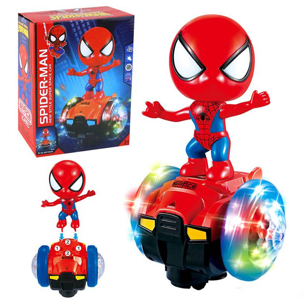 

Интерактивная игрушка машинка со световыми эффектами и музыкой Super SPIDER car / Детская игрушка машинка, Красный