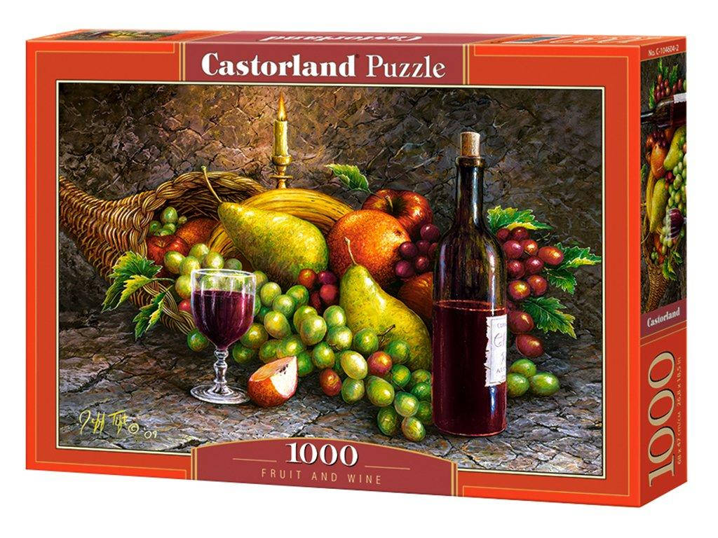 

Пазлы Castorland 1000 "Натюрморт "Фрукты и вино" 68*47 см
