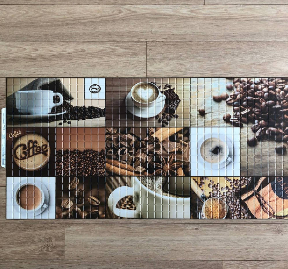 

Пластиковая панель для фартука кофе 955 х 488 мм декоративная ПВХ панель BF