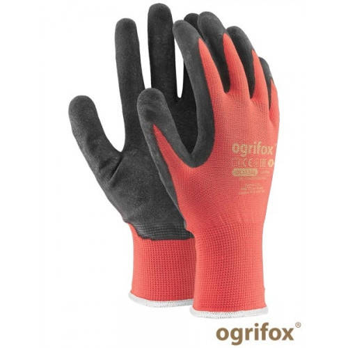 

Перчатки рабочие Ogrifox Польша OX-Lateks, Красный