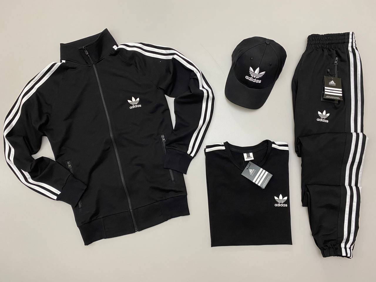 

Комплект 4в1: кофта + штаны + футболка + кепка Adidas, спортивный костюм Adidas