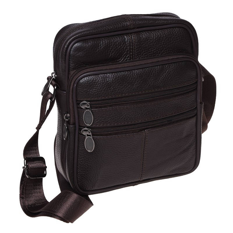 

Мужская кожаная сумка Borsa Leather K14012-brown, Коричневый