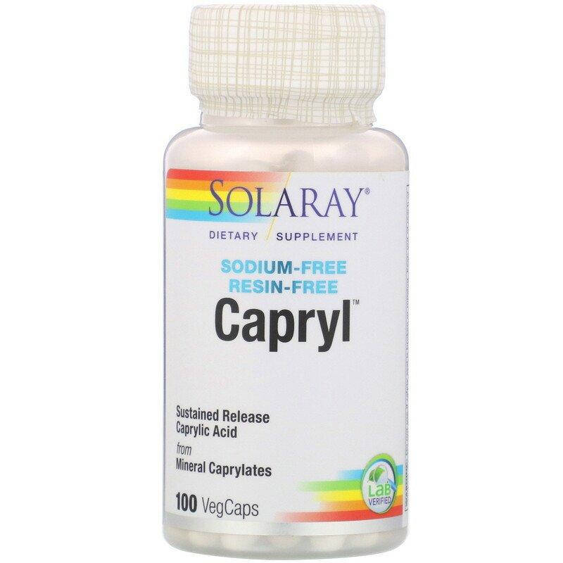 

Каприловая кислота, Capryl, Solaray, 100 капсул (SOR-08130)
