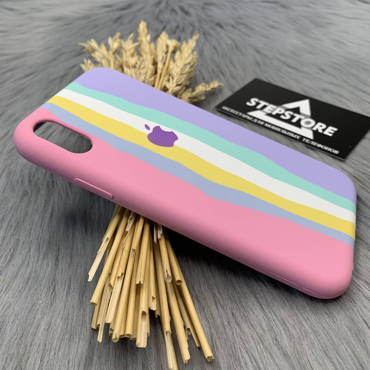 

Чехол Silicone case для iPhone XR 10R с микрофиброй закрытым низом силиконовый противоударный 15