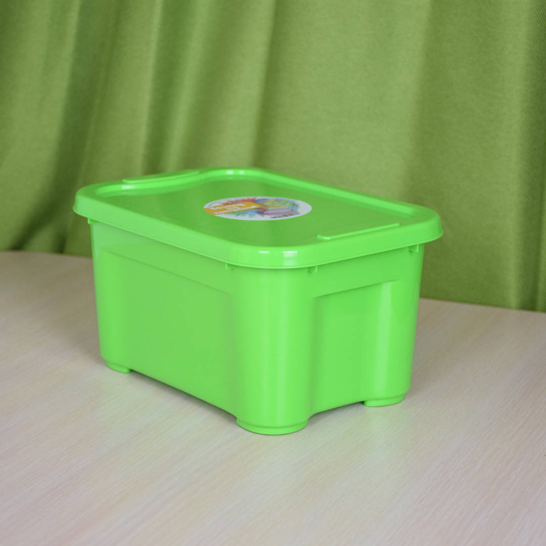 

Ящик для хранения - 5 л с крышкой / Зеленый / 260х185х140 мм, Зелёный