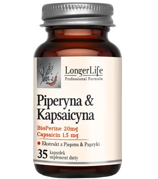 

Пиперин и Капсаицин 35 капсул Longer Life Piperyna Kapsaicyna США Доставка из ЕС