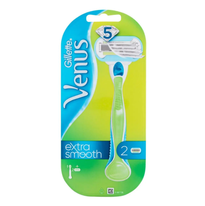 

Женский бритвенный станок Gillette Venus Extra Smooth с 2 сменными кассетами (02003)