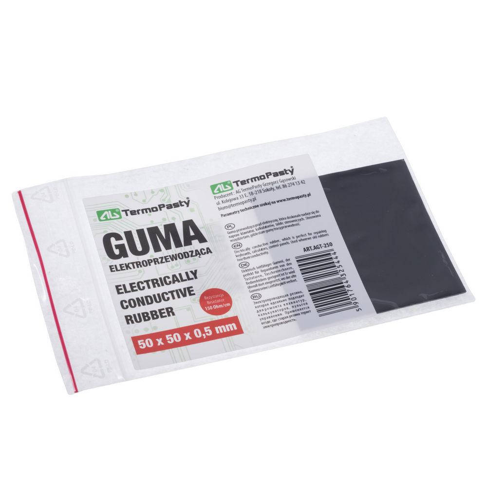 

Электропроводящая резина (50x50x0,5 мм) (ART.AGT-250) AG Termopasty
