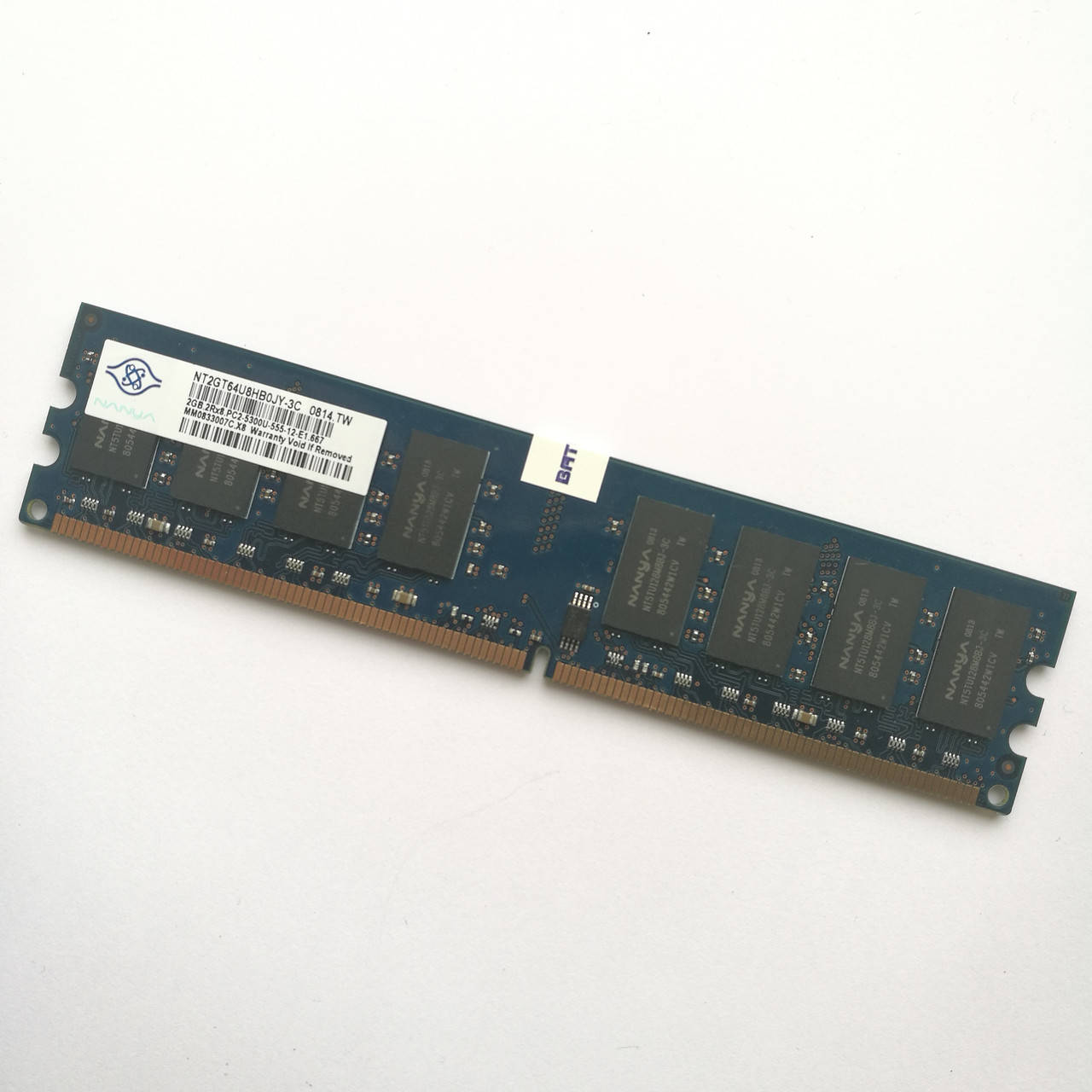 

Оперативная память Nanya DDR2 2Gb 667MHz PC2 5300U CL5 (NT2GT64U8HB0JY-3C) Б/У