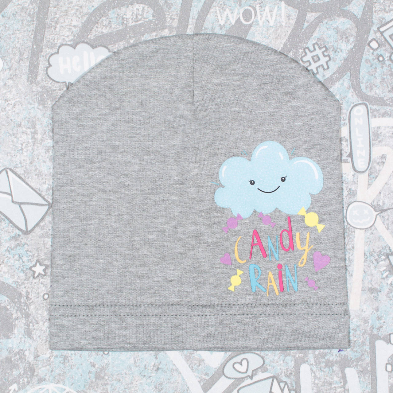 

Шапка Трикотажная Детская - Тучка Одинарная серый 48-52, Разные цвета