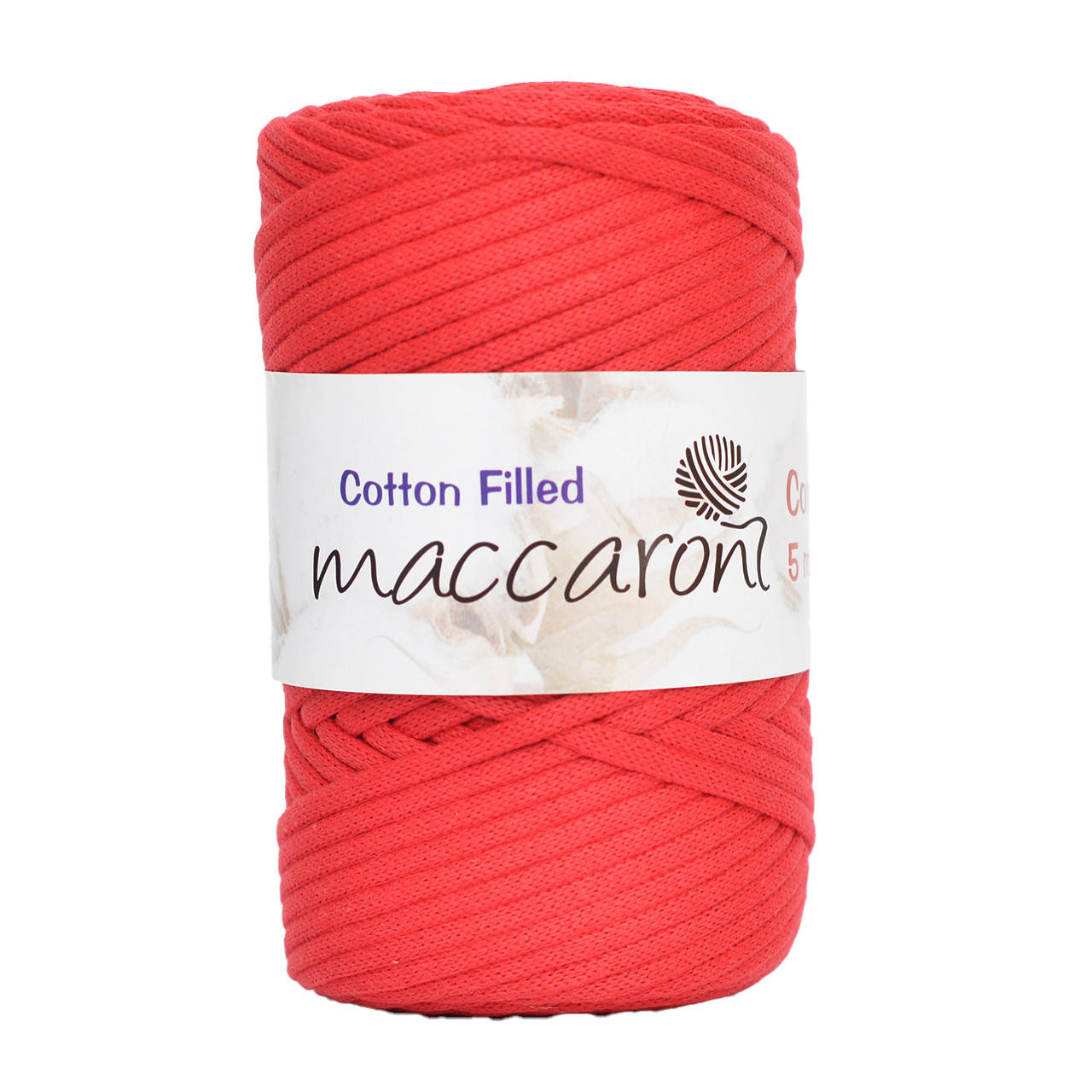 

Хлопковый шнур Maccaroni Cotton Filled 5 mm Красный