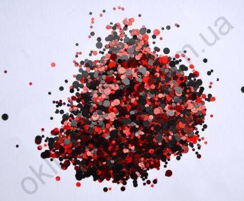 

Конфетти для дизайна ногтей №31, Красный