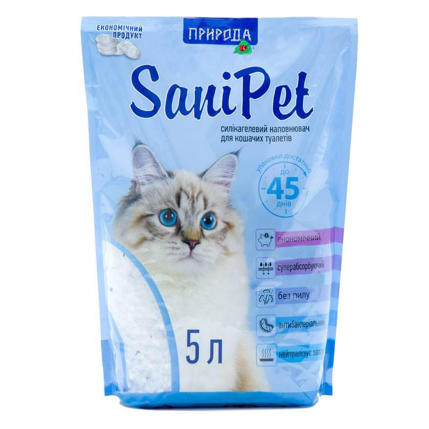 

Природа SaniPet силикагелевый наполнитель для кошачьих туалетов, 5л