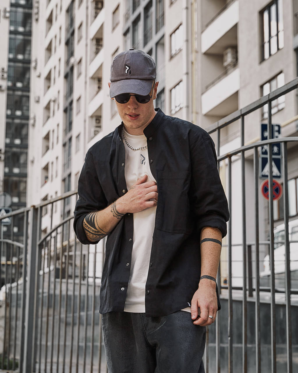 

Рубашка оверсайз мужская Огонь Пушка Basic черная, Черный