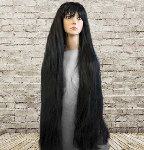 

Парик Черный длинный (90 см) Призрак Aurora