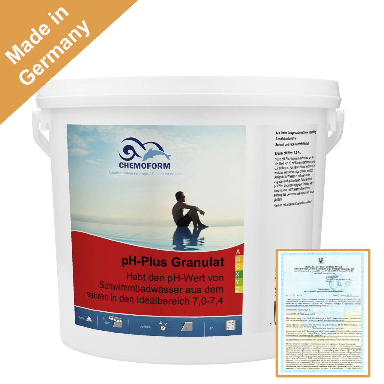 

PH-плюс Chemoform, 5 кг. Средство для повышения уровня pH. Химия для бассейна