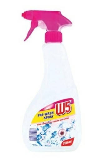 

Пятновыводитель для всех видов тканей от пятен W5 Pre - wasch spray 750 мл