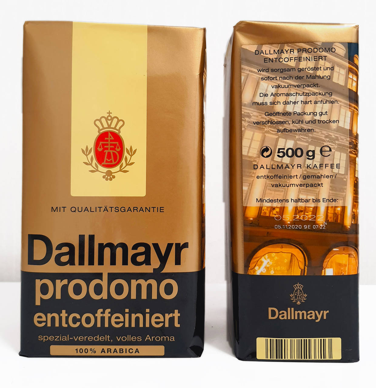 

Кофе молотый без кофеина Dallmayr Prodomo Entcoffeiniert 500г Германия