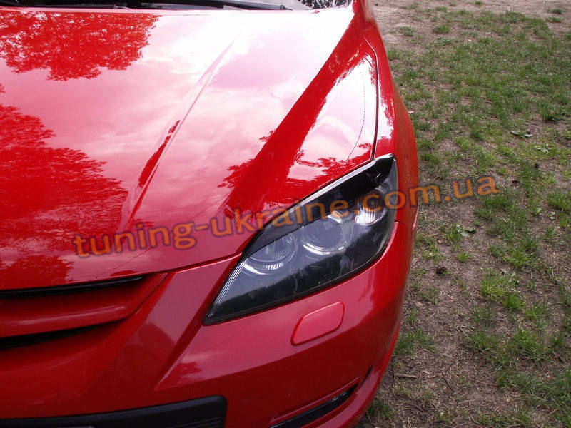 

Реснички на фары для Mazda 3 2003-2009 хэтчбек, Черный