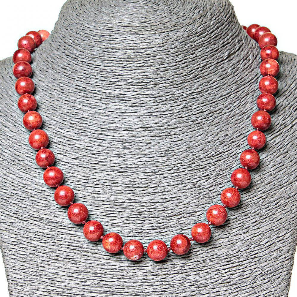 

Бусы Губчатый Коралл шарик d-10мм L-48см