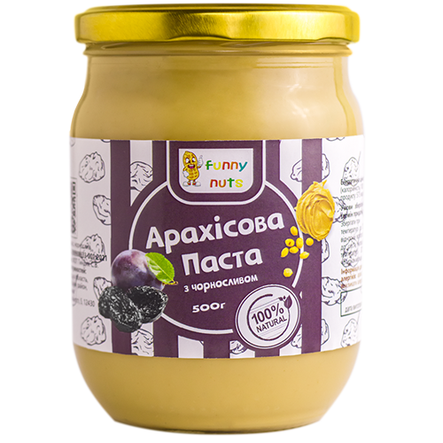 

Арахісова паста FunnyNuts з чорносливом 500 г (скло)