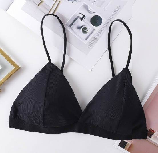 

Женский бюстгальтер в рубчик бралетт лиф, Черный