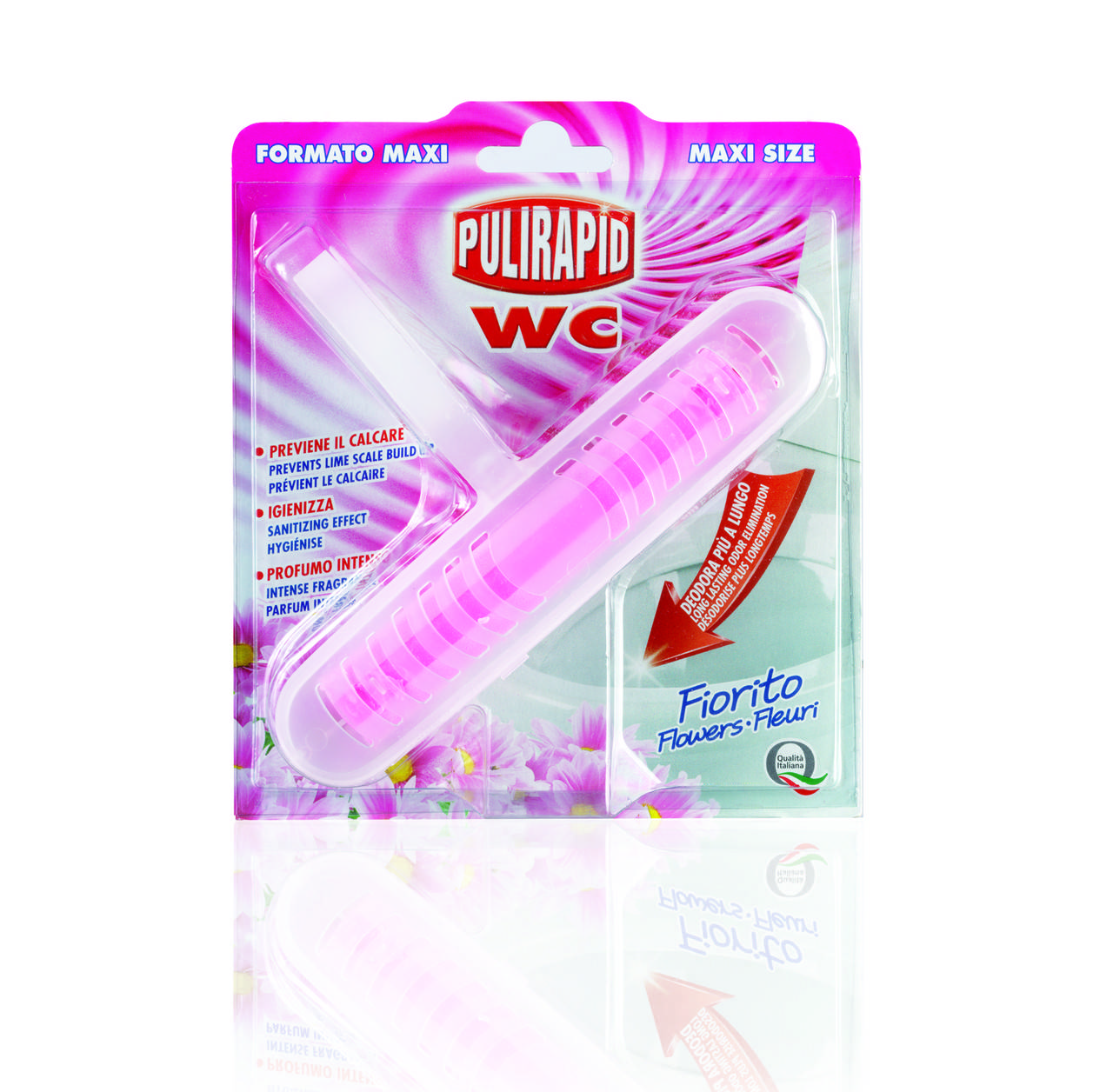 

Блок для унитаза с ароматом цветов Pulirapid WC Tavoletta Fiori