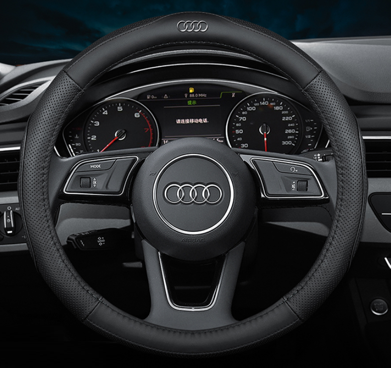 

Чехол оплетка Cool на руль для автомобиля Audi натуральная кожа, Черный