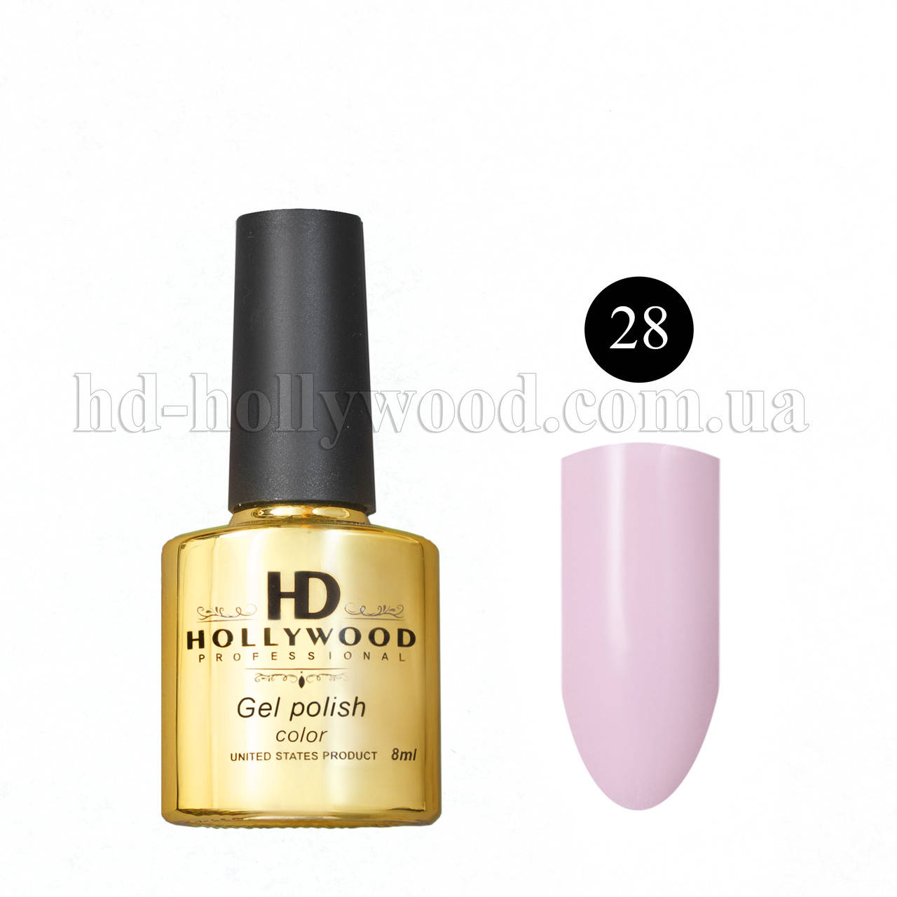 

Гель лак 28 Бело Розовый Плотный HD Hollywood 8 ml