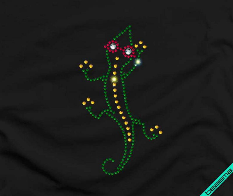 

Термоаппликации на толстовки Ящерица (Стекло, 3мм-зел., 3мм-малин., 4мм-зол., 6мм-бел.)