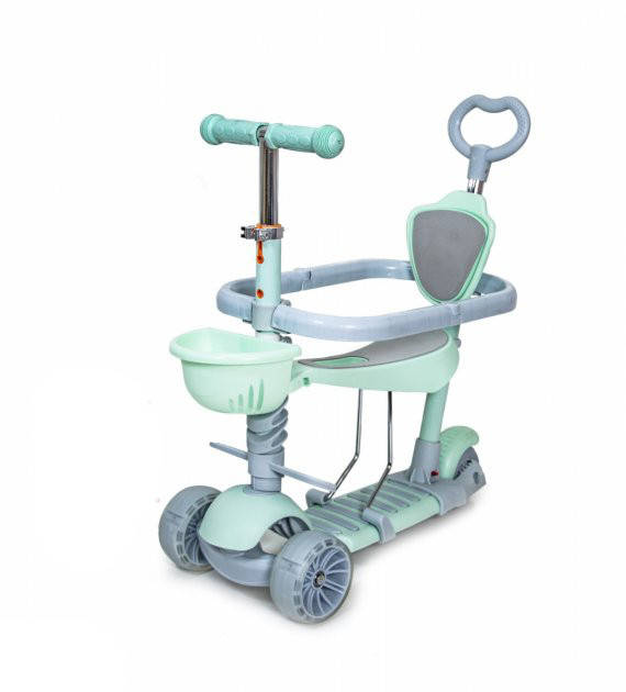 

Детский самокат Scooter Maxi Violet (Модель 2022 года с LED колесами и складной ручкой) Фиолетовый, Голубой