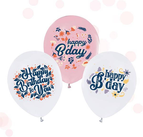 

Воздушные шарики с надписями Happy Birthday Bохо | Ассорти, Разные цвета