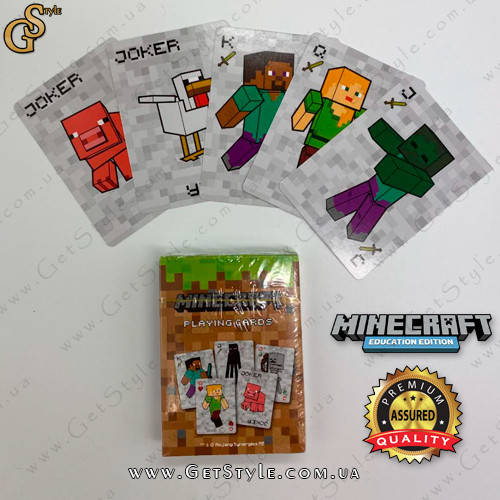 

(повреждённая упаковка) Игральные карты Minecraft 54 шт