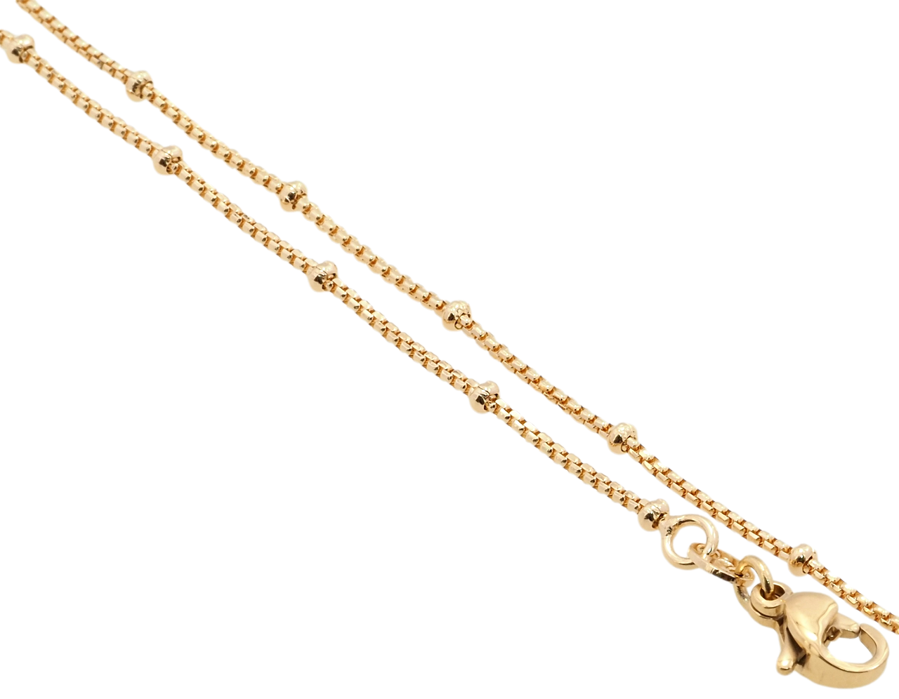 

Цепочка Xuping Позолота 18K "Плетение Венецианское с бусинами" длина 46см х 1мм