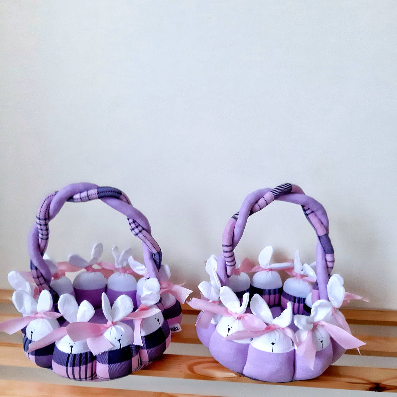 

Пасхальная корзинка детская ручная работа кролики