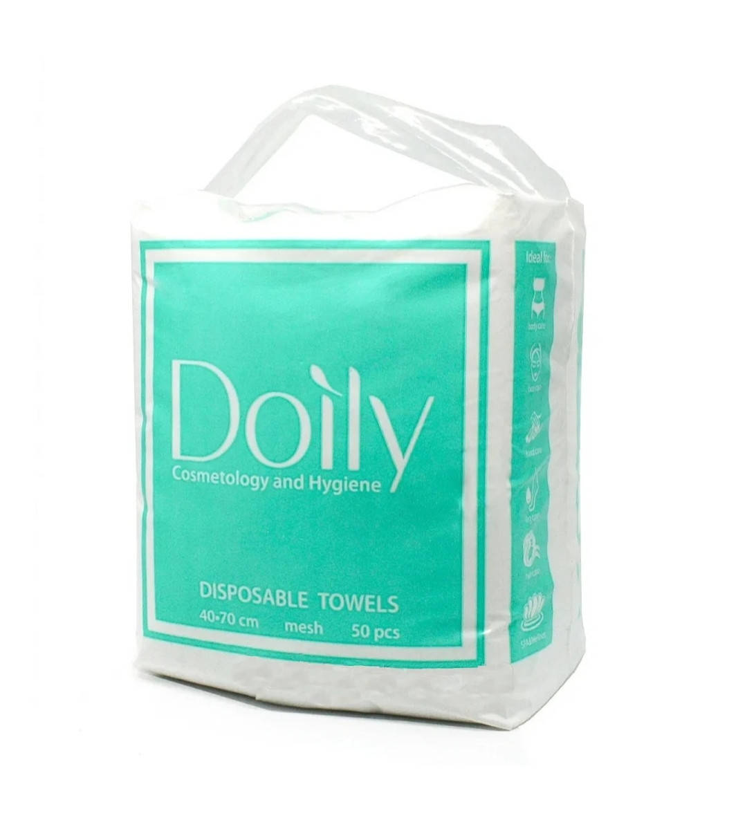 

Полотенце одноразовое COMPACT Doily Нарезное Сетка 40*70см (50 шт), Белый